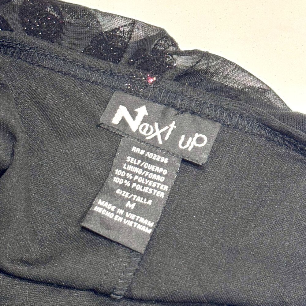 Vtg Y2K Velvet Burnout Floral Dress SzM Sparkle Sheer Stretch Whimsigoth Witchy - Picture 8 of 16